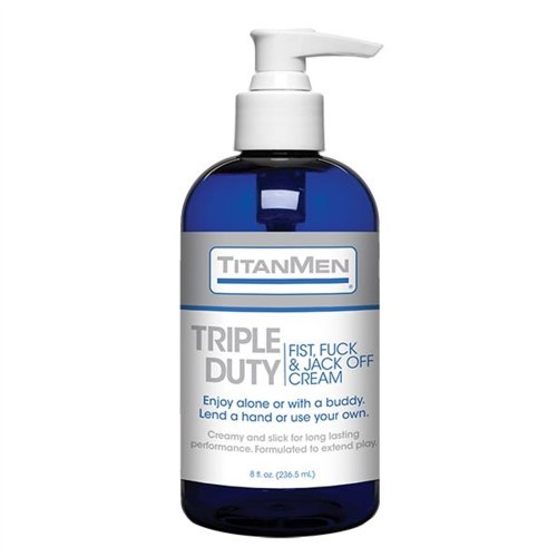 TitanMen: Triple Duty Fist, Fuck And Jack Off Cream - 8oz pump 1 Product Image