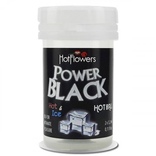 Hot Balls - Power Black - Intense Heat and Cold - 2 Lube Balls 1 Product Image