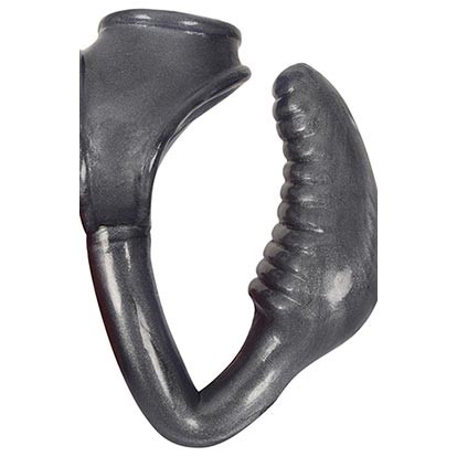 Curve Novelties Royal Hiney The Earl Butt and Cock Ring - Silver 1 Product Image