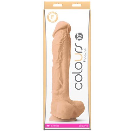 Colours Pleasures 10" Dildo - Vanilla 2 Product Image