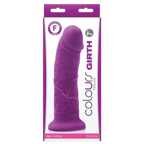 Colours Pleasures Girthy 7" Dildo - Purple 2 Product Image