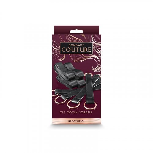 Bondage Couture Tie Down Straps - Black 2 Product Image