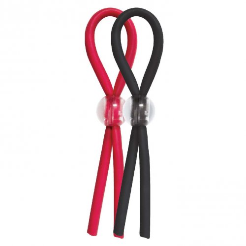 Enhancer Red and Black Silicone Lasso Cockties - 2 Pack 1 Product Image