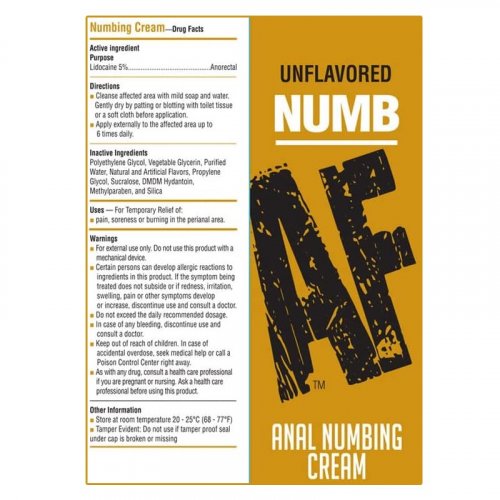 Numb Af Unflavored Anal Numbing Cream 10ml Tube Sex Toys And Adult 