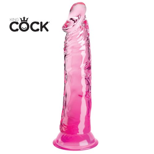 King Cock Clear 8" Dildo - Pink 1 Product Image