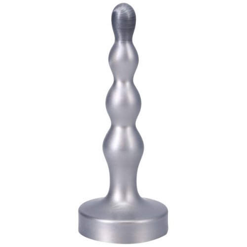 Tantus Small Ripple Beaded Anal Plug - Silver 1 Product Image