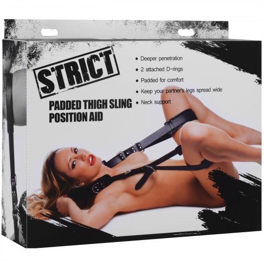 Strict Padded Thigh Sling Position Aid Black Sex Toy Hotmovies 1970