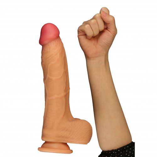 Get Lucky Real Skin 10 Mega Man Dildo Vanilla Sex Toys At Adult Empire