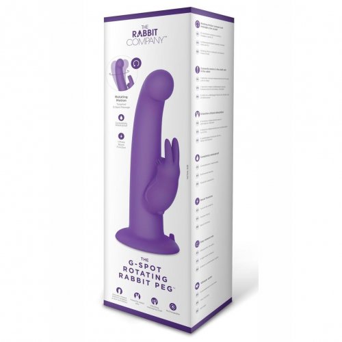 The G Spot Rotating Rabbit Peg Vibrator Purple Sex