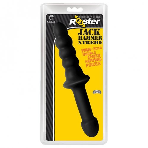 Curve Novelties Rooster Jackhammer Xl Double Ended Anal Probe Black