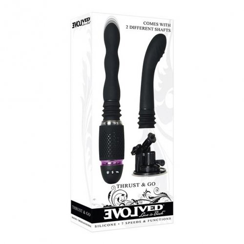 Evolved Thrust And Go Thrusting Double Attachment Suction Cup Vibrator Sex Toys At Adult Empire