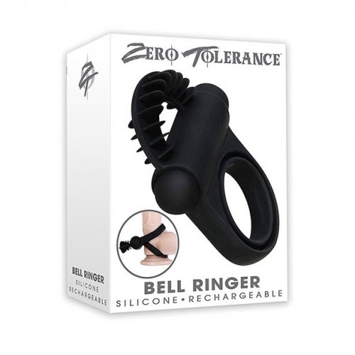 Zero Tolerance Bell Ringer Couples Cock Ring Black Sex Toys And Adult