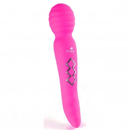 Maia Zoe Twisty Double Ended Dual Vibrating Wand Pink