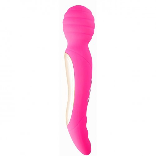 Maia Zoe Twisty Double Ended Dual Vibrating Wand Pink Sex Toys At