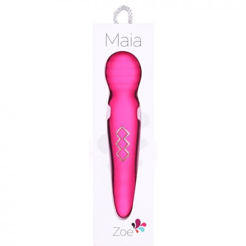 Maia Zoe Twisty Double Ended Dual Vibrating Wand Pink Sex Toys