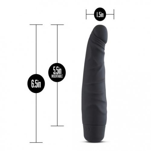Silicone Willy Slim 6 5 Vibrating Dildo Black Sex Toys At Adult Empire