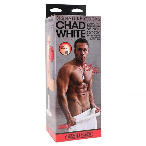 Signature Cocks Chad White 8 5 Ultraskyn Cock With Removable Vac U