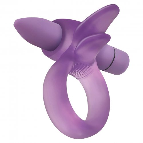 Adam And Eve S Vibrating Clitoral Tongue Ring Purple Sex Toys At