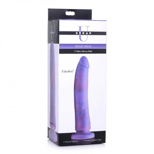 Strap U Magic Stick 8 Glitter Silicone Dildo Purple