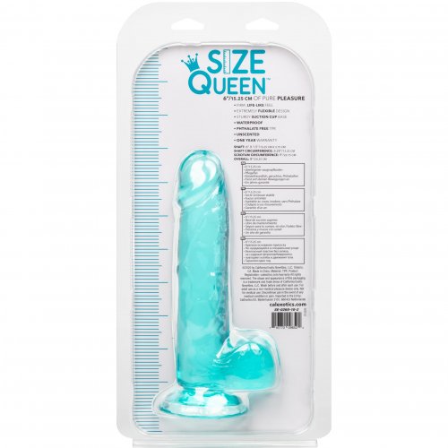 Size Queen 6 Suction Cup Dildo Blue Sex Toys At Adult Empire