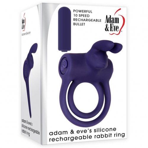 Adam And Eve Silicone Rechargeable Rabbit Ring Sex Toys