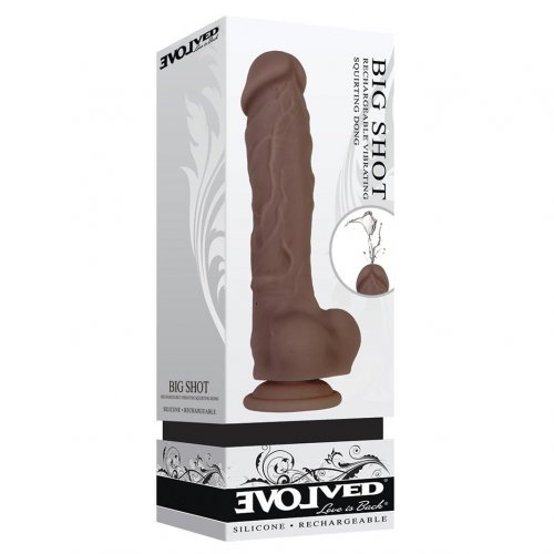 Evolved Big Shot Vibrating Dildo Chocolate Sex Toys And Adult