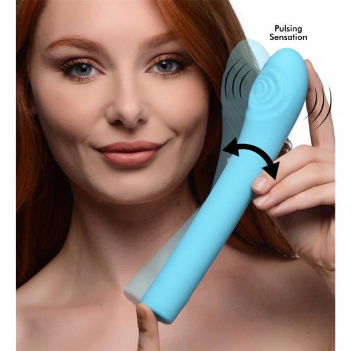 Inmi 5 Star 9x Pulsing G Spot Silicone Vibrator Teal Sex Toys At 1178