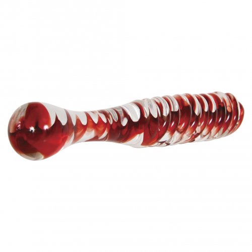 Sweetheart Swirl Glass Dildo Clear And Red Sex Toys At Adult Empire