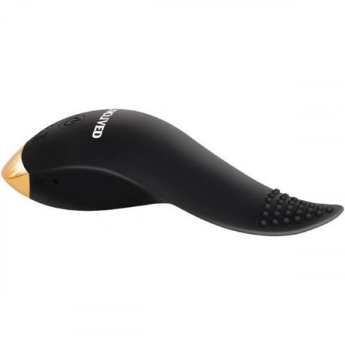 Evolved Tip Tingler Silicone Tongue Vibrator Black And Gold Sex Toys At Adult Empire 