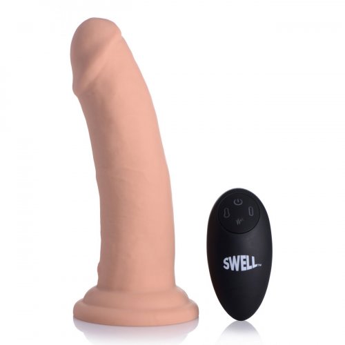 Swell 7x Inflatable And Vibrating 75 Silicone Rechargeable Dildo With 