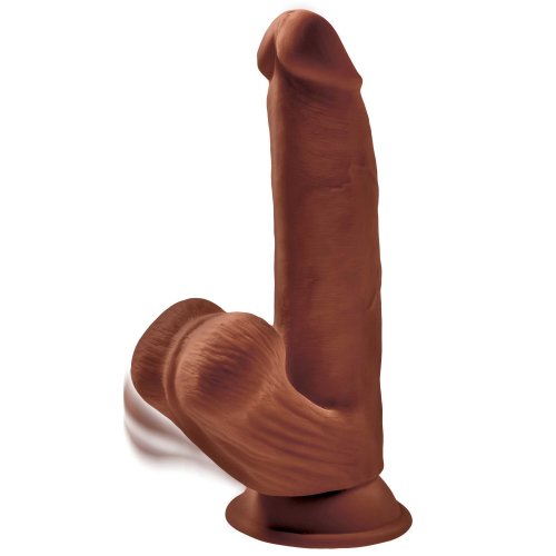 King Cock Plus 8 Triple Density Cock With Swinging Balls Brown Sex 2625