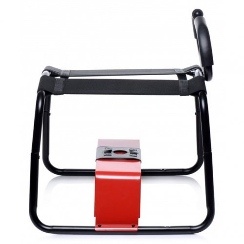 LoveBotz Bangin Bench EZ-Ride Sex Stool with Handles - Black/Red.