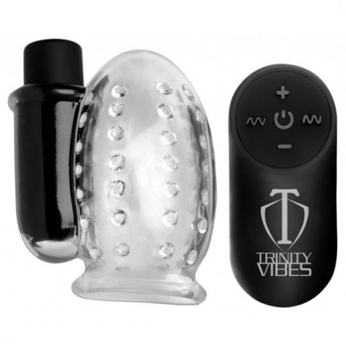Trinity 28 Function Rechargeable Penis Head Teaser With Remote Sex Toy Hotmovies