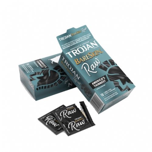 Trojan Bareskin Raw Condoms Pack Of 10 Sex Toy Hotmovies