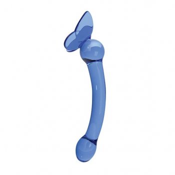 Icon Glass Menagerie Butterfly Dildo - Blue Image
