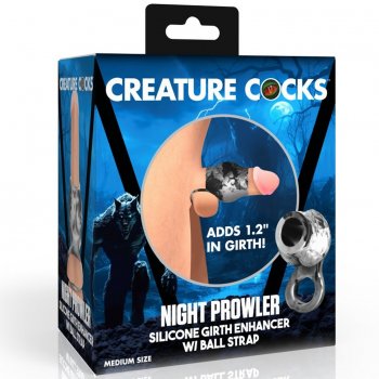 Creature Cocks Night Prowler Silicone Girth Enhancer with Ball Strap - Medium Image