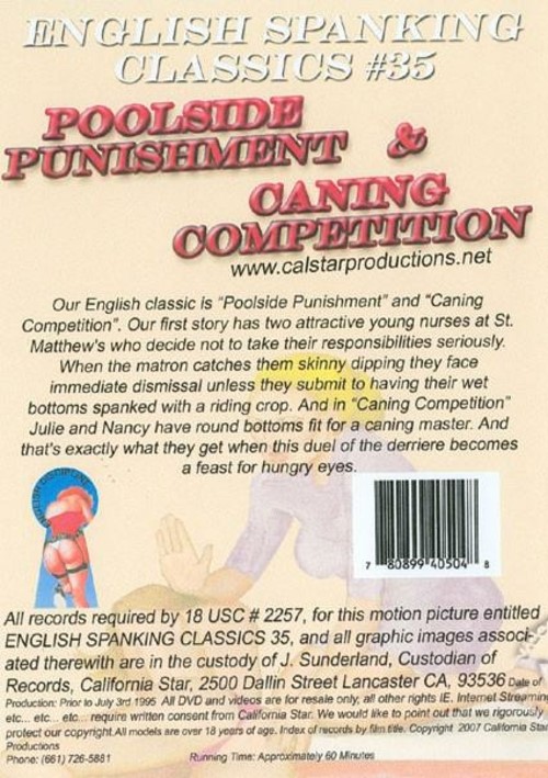 English Spanking Classic #35 - Poolside Punishment &amp; Caning Competition