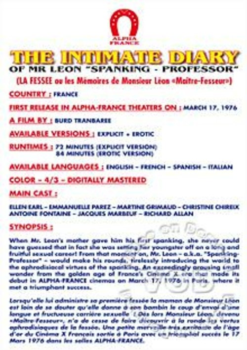 The Intimate Diary of Mr. Leon - Spanking Professor (French Language)