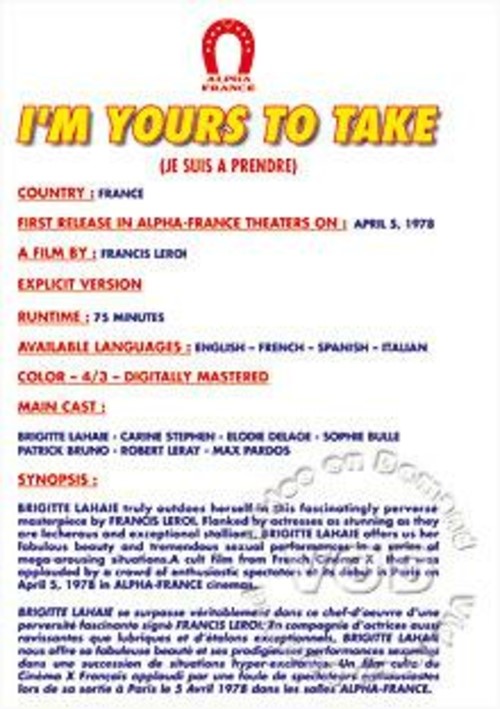 I&#39;m Yours To Take (French Language)