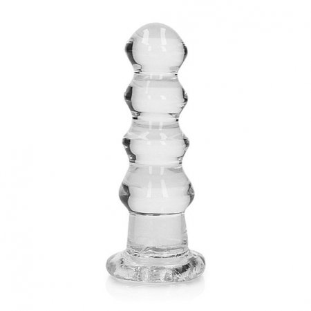 Shots RealRock 5.5" Curvy Dildo Plug - Translucent Product Image
