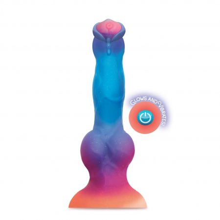 Alien Nation Vibrating Glo-Spot Silicone Dildo Gay Sex Toy
