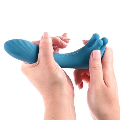 Evolved Heads Or Tails Dual End Rotating Prong Vibrator Teal Sex Toy Hotmovies 