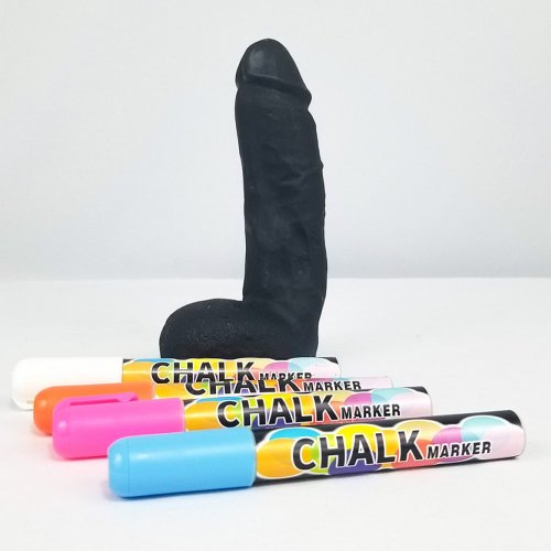 Chalk Cock Dildo With Markers Kit Sex Toys And Adult Novelties Adult Dvd Empire