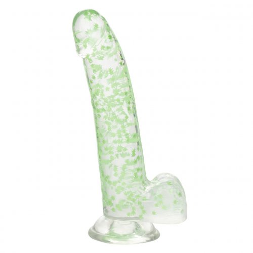 Naughty Bits I Leaf Dick Glow In The Dark Weed Leaf Dildo Sex Toys