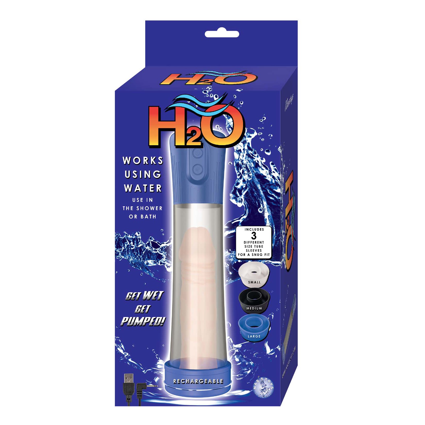 H20 Rechargeable Water Penis Pump Blue Sex Toy Hotmovies 