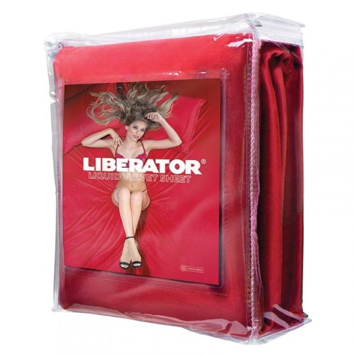 Liberator Fascinator Liquid Velvet Queen Size Sheets Red Sex Toys And Adult Novelties Adult 4966