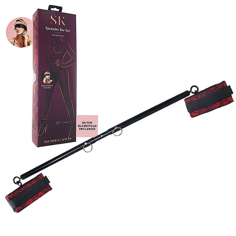 Secret Kisses Rosegasm Spreader Bar Set With Ankle Cuffs Sex Toy