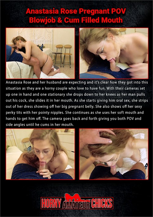 Anastasia Rose Pregnant POV Blowjob &amp; Cum Filled Mouth