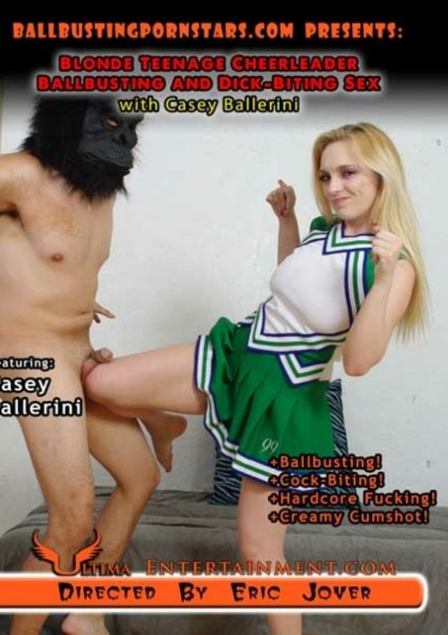 Blonde Teenage Cheerleader Ballbusting And Dick Biting Sex With Casey
