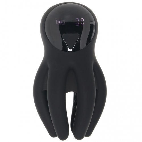 LEVELZ: Digital Vibrating Silicone Penis Head Stimulator with - Black | Sex  Toys at Adult Empire